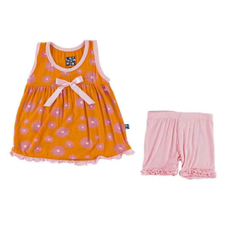 Print Bamboo Swing Tank with Shorts Outfit Set - Sunset Water Lily Baby & Toddler Outfits