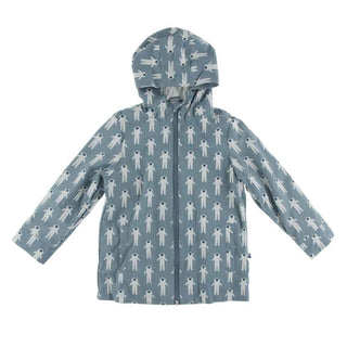 KicKee Pants Print Terry-Lined Raincoat - Dusty Sky Astronaut