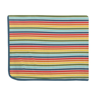 Print Bamboo Throw Blanket - Groovy Stripe KicKee Pants