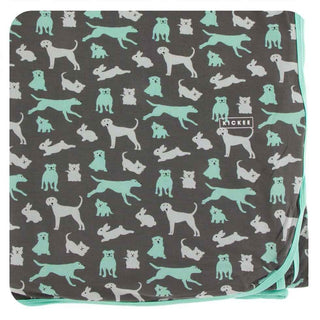 KicKee Pants Print Throw Blanket - Stone Domestic Animals, One Size