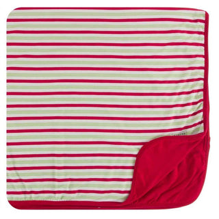 Print Bamboo Toddler Blanket - Candy Cane Stripe, One Size Swaddling & Receiving Blankets