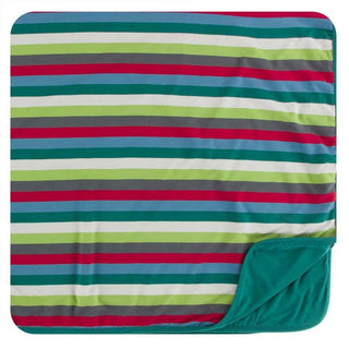 Print Bamboo Toddler Blanket - 2020 Multi Stripe, One Size Swaddling & Receiving Blankets