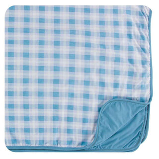 Print Bamboo Toddler Blanket - Blue Moon 2020 Holiday Plaid, One Size Swaddling & Receiving Blankets