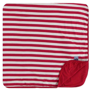 Print Bamboo Toddler Blanket - Candy Cane Stripe 2019, One Size Swaddling & Receiving Blankets