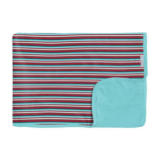 Print Bamboo Toddler Blanket, Christmas Stripe - One Size (WCA22) Swaddling & Receiving Blankets