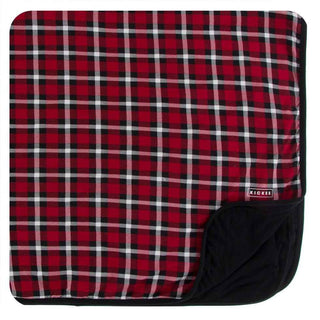 Print Bamboo Toddler Blanket - Crimson 2020 Holiday Plaid, One Size Swaddling & Receiving Blankets