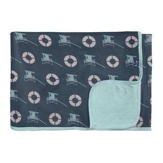 Print Bamboo Toddler Blanket - Deep Sea Lifeguard, One Size Swaddling & Receiving Blankets