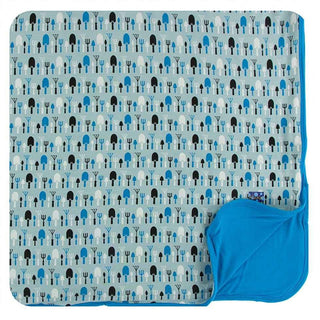 Print Bamboo Toddler Blanket - Jade Garden Tools, One Size Swaddling & Receiving Blankets