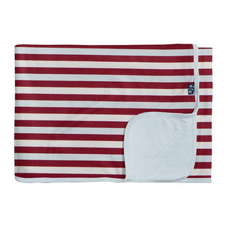 Print Bamboo Toddler Blanket - Playground Stripe - One Size Swaddling & Receiving Blankets