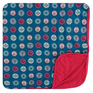 Print Bamboo Toddler Blanket - Soda Pop Caps, One Size Swaddling & Receiving Blankets