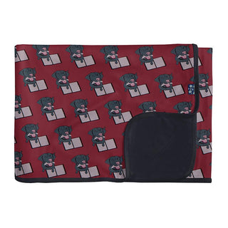 Print Bamboo Toddler Blanket - Wild Strawberry Dog Ate My Homework - One Size Swaddling & Receiving Blankets