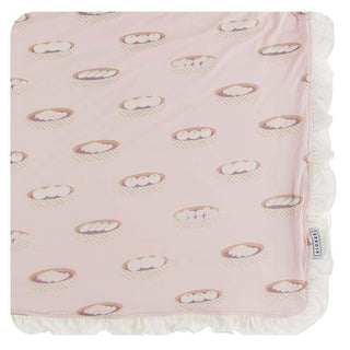 Bamboo Ruffle Toddler Blanket - Macaroon Dim Sum Swaddling & Receiving Blankets