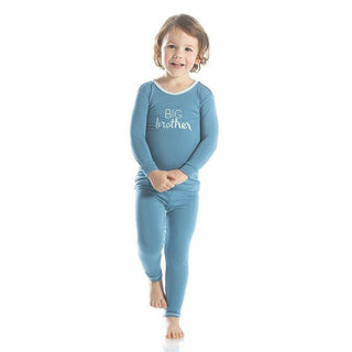 Bamboo Short Sleeve Applique Pajama Set - Blue Moon Big Brother (21S1) Baby & Toddler Sleepwear