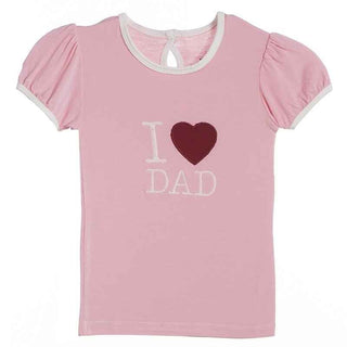 KicKee Pants Short Sleeve Applique Puff Tee - I Love Dad