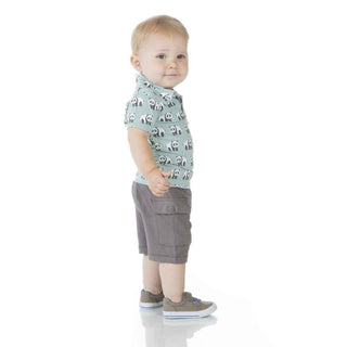 Bamboo Short Sleeve Boys Polo Shirt, Jade Panda Baby & Toddler Tops