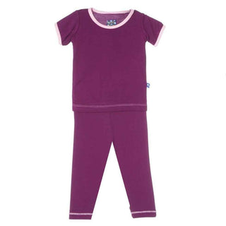 KicKee Pants Short Sleeve Girls Pajama w/ Contrast Trim, Melody | Stylish Sleepies offer designs that make bedtime beautiful.