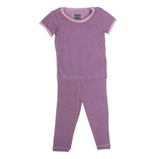 KicKee Pants Short Sleeve Girl's Pajama Set, Pegasus w/ Lotus Trim | Stylish Sleepies offer designs that make bedtime beautiful.