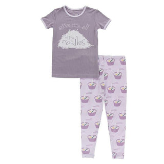 Bamboo Short Sleeve Graphic Tee Pajama Set - Thistle Ramen Baby & Toddler Sleepwear