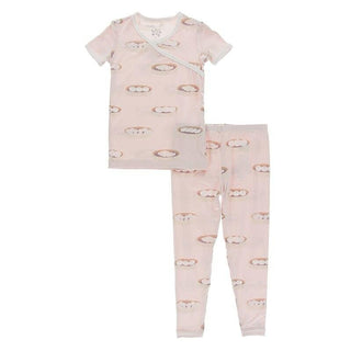 Bamboo Short Sleeve Kimono Pajama Set - Macaroon Dim Sum Baby & Toddler Sleepwear