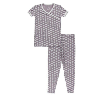 Bamboo Short Sleeve Kimono Pajama Set - Quail Button Mushrooms Baby & Toddler Sleepwear