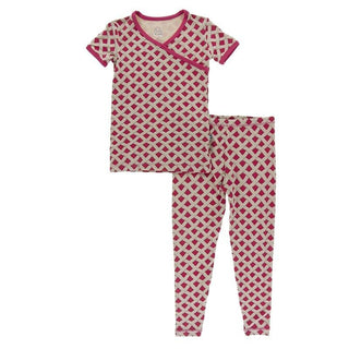 KicKee Pants Short Sleeve Kimono Pajama Set - Summer Berry Pie | Stylish Sleepies offer designs that make bedtime beautiful.