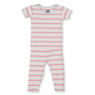 KicKee Pants Short Sleeve Pajama Set, Girl Desert Stripe