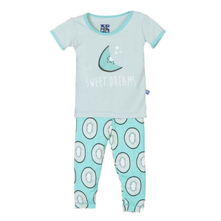 KicKee Pants Short Sleeve Pajama Set , Kiwi | Stylish Sleepies offer designs that make bedtime beautiful.