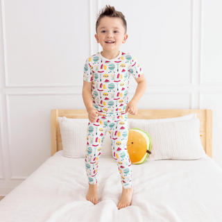 Kickee Pants Short Sleeve Pajama Set - Natural BBQ | Baby Riddle