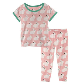 Bamboo Short Sleeve Pajama Set - Strawberry Forest Rabbit Baby & Toddler Sleepwear