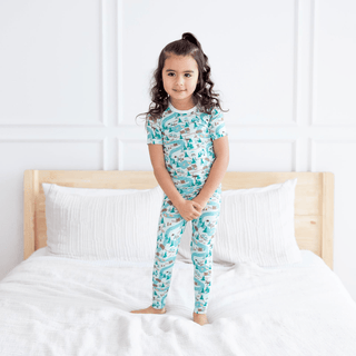 Kickee Pants Short Sleeve Pajama Set - Fresh Air Campground Map | Baby Riddle