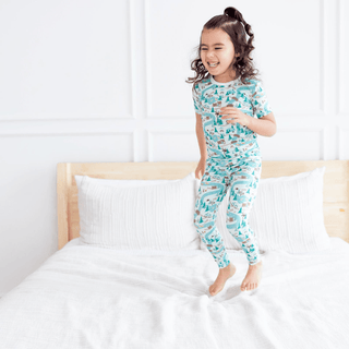 Kickee Pants Short Sleeve Pajama Set - Fresh Air Campground Map | Baby Riddle