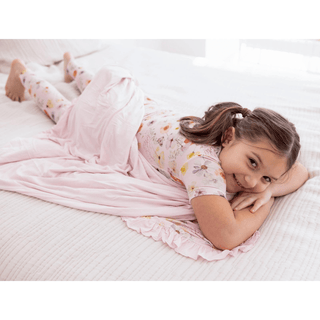 Kickee Pants Short Sleeve Pajama Set - Shrinking Violet Pressed Flowers | Baby Riddle