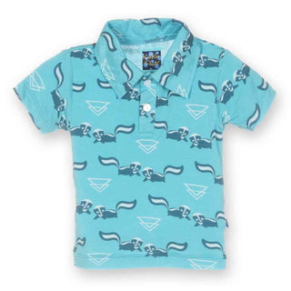 KicKee Pants Short Sleeve Polo, Confetti Skunk