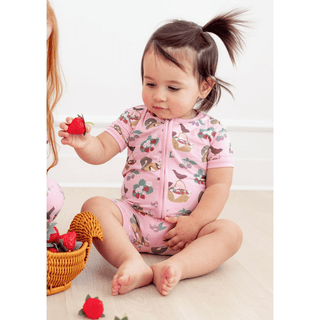 Kickee Pants Shorty Sleeper with Zipper - Cake Pop Berry Picking | Baby Riddle