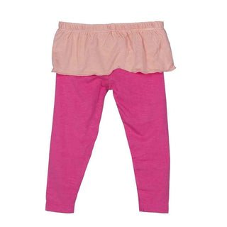 KicKee Pants Skirted Leggings, Winter Rose with Blush