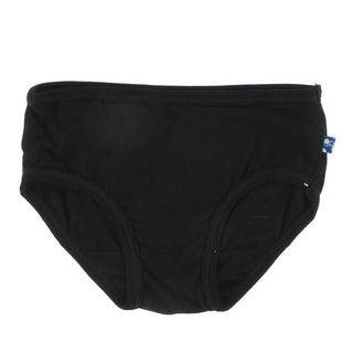 KicKee Pants Solid Black Underwear for Girls - Midnight 21S1