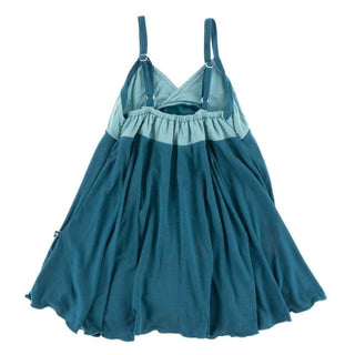 Solid Bamboo Cancun Spaghetti Strap Dress - Glacier with Oasis Baby & Toddler Dresses