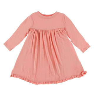 Solid Bamboo Classic Long Sleeve Swing Dress - Blush Baby & Toddler Dresses