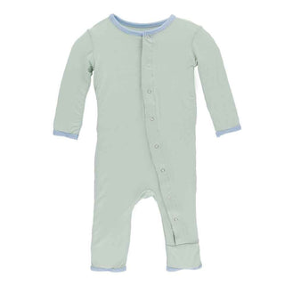 Solid Bamboo Coverall - Aloe with Pond Baby & Toddler Sleepwear