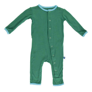 Solid Bamboo Coverall - Shady Glade with Confetti Baby & Toddler Sleepwear