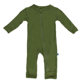 Solid Bamboo Coverall with 2-Way Zipper - Moss Baby & Toddler Sleepwear