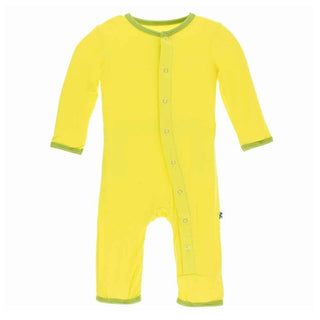 Solid Bamboo Coverall with Snaps - Banana with Meadow Baby & Toddler Sleepwear