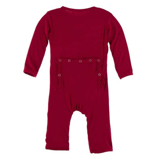 Solid Bamboo Coverall with Snaps - Crimson WC20 Baby & Toddler Sleepwear