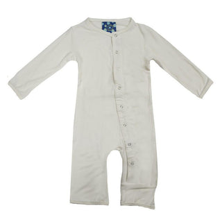 Solid Bamboo Coverall with Snaps - Natural Baby & Toddler Sleepwear