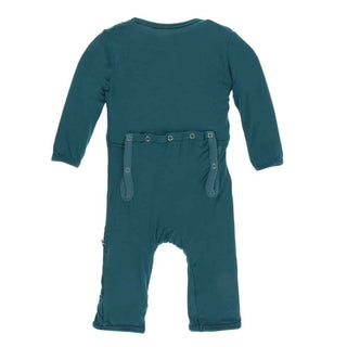 Solid Coverall with Snaps - Oasis KicKee Pants