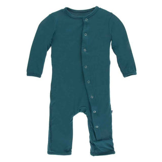 Solid Coverall with Snaps - Oasis KicKee Pants