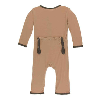 Solid Bamboo Coverall with Snaps - Suede with Falcon Baby & Toddler Sleepwear