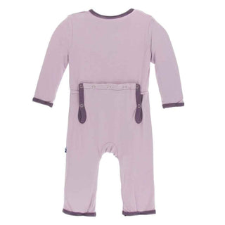 Solid Bamboo Coverall with Snaps - Sweet Pea with Fig Baby & Toddler Sleepwear