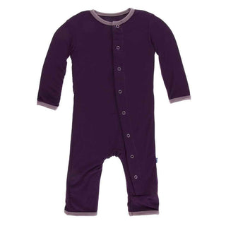 Solid Bamboo Coverall with Snaps - Wine Grapes with Raisin Baby & Toddler Sleepwear