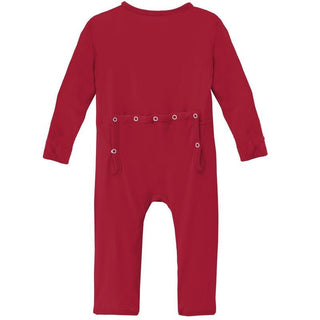 Solid Bamboo Coverall with Zipper - Crimson (WCA22) Baby & Toddler Sleepwear